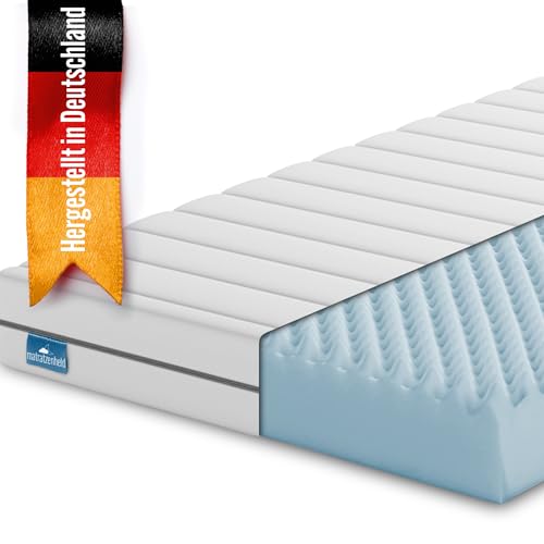 Matratzenheld Classic Kaltschaummatratze H3 | produziert in Deutschland | Orthopädische 7-Zonen Kaltschaummatratze mittelfest | 90 x 200 cm| Härtegrad 3 mittelfest | Öko-Tex Zertifiziert | Höhe 14 cm