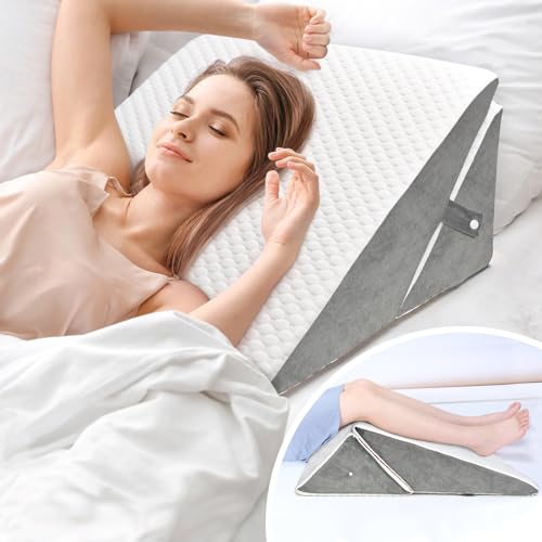 INFANZIA Verstellbares Keilkissen, Memory Schaum Lesekissen für Bett und Sofa, Ergonomisches Kopfkissen für Reflux Schlafapnoe, Beinkissen-Perfekt Rückenkissen beim Spielen, Lesen oder Fernsehen