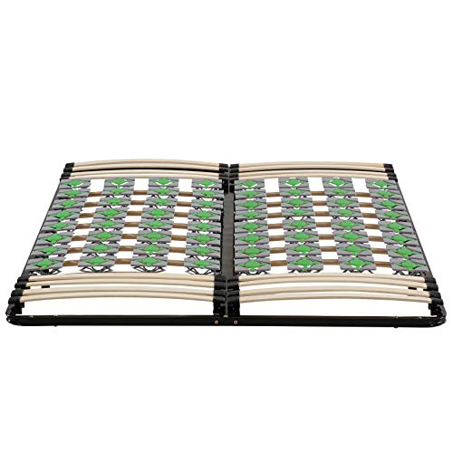 i-flair Tellerlattenrost 160x200 cm, Lattenrahmen Ergo IF56 mit Tellerfedern - für alle Matratzen und Betten geeignet
