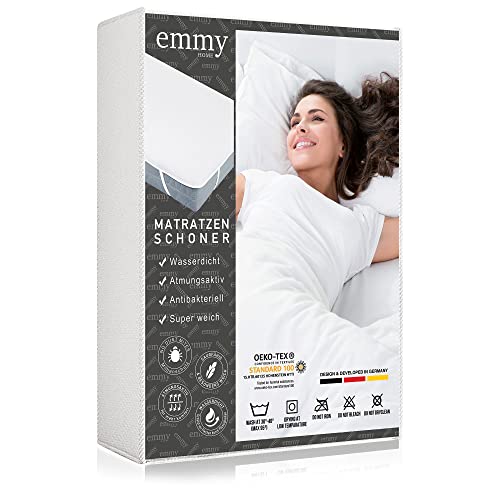 Emmy Home Matratzenschoner 90 x 200 – waschbare Inkontinenzunterlage, Nässeschutz – Atmungsaktive, Molton Matratzenauflage für Allergiker (90 x 200 cm)