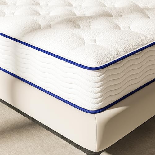 BedStory Matratze 140x200cm Härtegrad H4 Taschenfederkernmatratze Öko-Tex Zertifiziert 7-Zonen Tonnentaschenfederkern Memory Foam und Kaltschaum 20cm Harte Hybrid Schlafmatratze