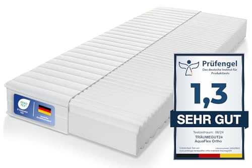 Träumegut24 - AquaFlex 16cm Ortho Kaltschaummatratze - 7-Zonen Matratze - Härtegrad H4 - ÖkoTex Rollmatratze (180x200cm)