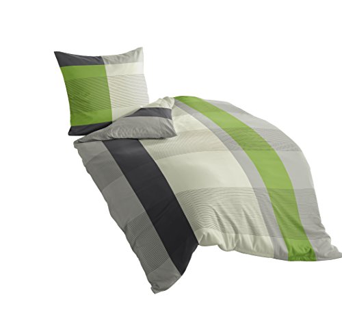 Bierbaum Bettwäsche 4643_06, Satin Basic, Designed in Germany, 155 x 220 cm, silber