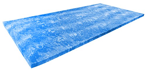 Gelschaum-Topper 80x200cm - Ohne Bezug - RG 50 - Qualität Made in Germany - Gel-Topper 80 x 200