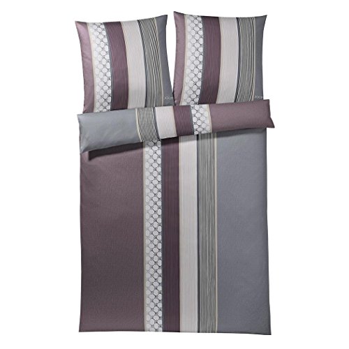 Joop! Bettwäsche Cornflower Stripe deep Wine 1 Bettbezug 140 x 220 cm + 1 Kissenbezug 70 x 90 cm