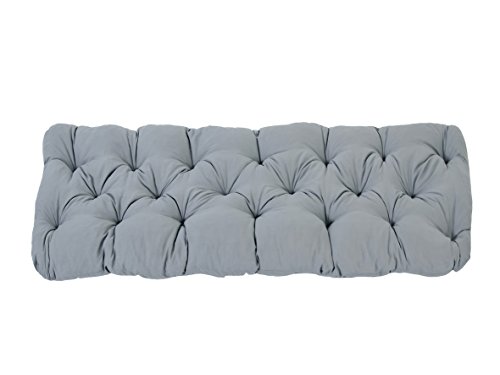 Ambientehome Akadas 2-Sitzer-Sitzkissen ca 120 x 50 x 8 cm, Hellgrau