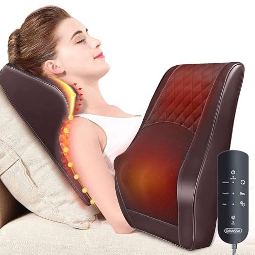 OMASSA Massagegerät Nackenmassagegerät mit Wärme, Shiatsu Massagegeräte 3D Knet Rückenmassagegerät, Muskelschmerzlinderung für Nacken, Rücken, Beine, Geschenke für Männer, Frauen, Mama, Papa.