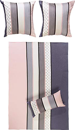 Joop! Bettwäsche Cornflower Stripes 4069 deep Rose - 11 80x80 cm - 135x200 cm