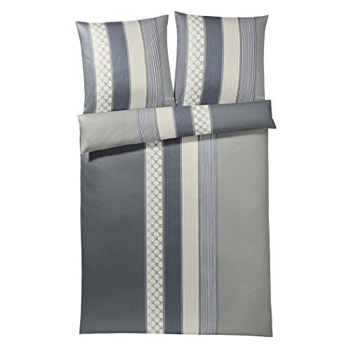 Joop! Bettwäsche Cornflower Stripe deep Coal 1 Bettbezug 140 x 200 cm + 1 Kissenbezug 70 x 90 cm