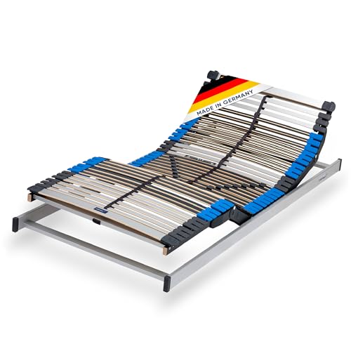 CubeSleep 7-Zonen Motor-Lattenrost PURE KF 44-Leisten 120x200cm | elektrisch verstellbar | Federung mit Härteregulierung | Made In Germany | GS Zertifiziert – geprüfte Sicherheit