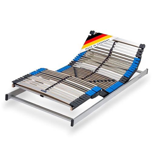 CubeSleep 7-Zonen Motor-Lattenrost Pure 44-Leisten 90x200cm | elektrisch verstellbar | Federung mit Härteregulierung | Made In Germany | GS Zertifiziert – geprüfte Sicherheit