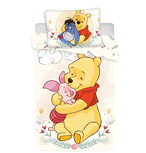 Jerry Fabrics Baby Bettwäsche Disney Winnie The Pooh 100 x 135 cm 100 Prozent Baumwolle, Mehrfarbig