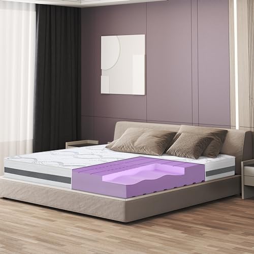 The White Stone Matratze 160 x 190 mit mittlerer Festigkeit | Höhe 25cm | Hypoallergener und atmungsaktiver Stoff | Orthopädische und selbstmodellierende Eigenschaften | Hergestellt in Italien