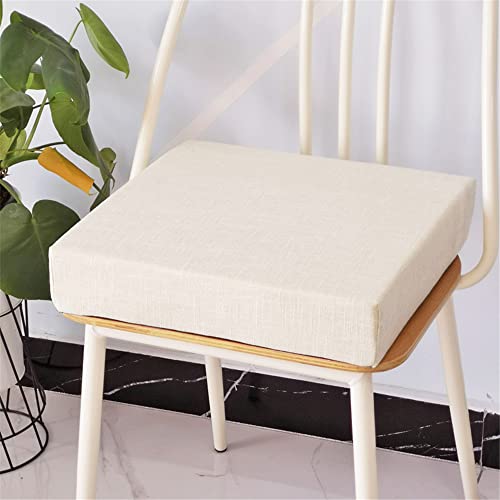 FANSU Sitzerhiohung, Sitzkissen Memory Foam Bequeme Bürostuhl Stuhlkissen für Auto/Esstisch Stühle/Rollstuhl/Gartenstühle/Sofa Rücken Sitzkissen (50x50x5cm,Anti-Rutsch beige)