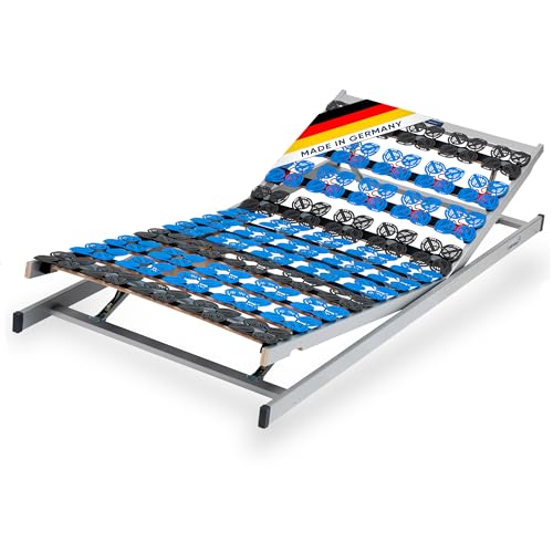 CubeSleep 7-Zonen Lattenrost Cloud KF Tellerrahmen 140x200cm | Kopf- und Fußteil verstellbar | Made In Germany | GS Zertifiziert – geprüfte Sicherheit