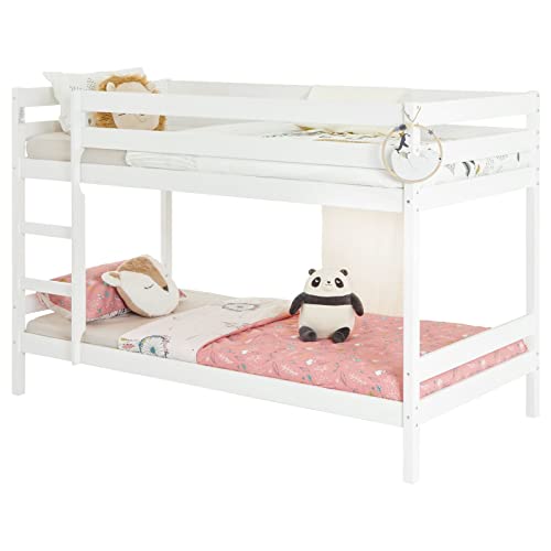 IDIMEX Etagenbett Doppelstockbett Felix für Kinder Hochbett Kinderbett mit Leiter Kiefer massiv Natur 90 x 200 cm (B x L)