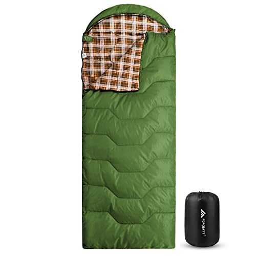 Forceatt Schlafsack, 3 bis 4 Jahreszeiten Deckenschlafsack Schlafsack für Camping, Reisen und Outdoor-Aktivitäten, Erwachsene und Jugendliche in 10 ℃ bis 25 ℃, Wasserdichter-Leicht-Warm-Atmungsaktiv.