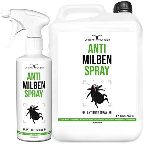 SPARSET Milbenspray für Matratzen und Polster | Anti-Milben-Mittel & Geruchlose Milbenabwehr mit Langzeitwirkung | Profi Anti Milben-Spray + Kanister 2500ml - URBAN FOREST