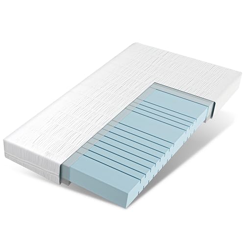 EGO HOME Matratze 100x200 Härtegrad H3 13cm Höhe, Hochwertige Kaltschaummatratze aus Komfort Memory-Schaum, 7-Zonen Ergonomisch und Atmungsaktiv Schaumstoffmatratze, Öko-Tex Zertifiziert