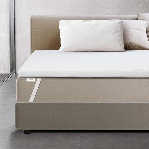 Topper Memory Foam für Doppelbett, belüftet, Matratzenauflage 6 cm, Matratzenauflage mit abnehmbarem Bezug, antibakteriell und antimykotisch, 130 x 220 cm