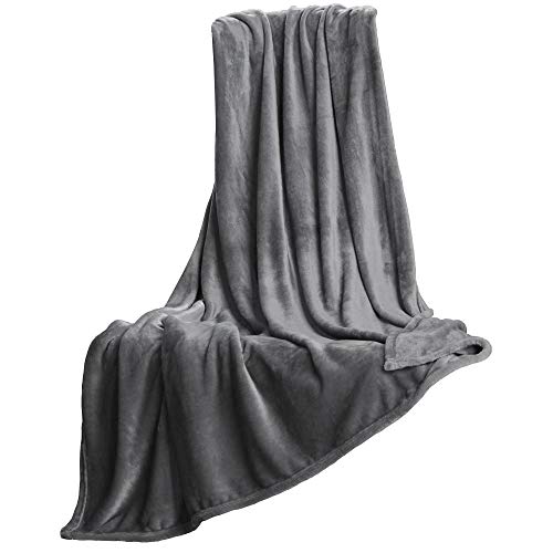 CelinaTex Kuscheldecke 150 x 200 cm grau Luxus Wohndecke Cashmere Touch Sofadecke superweich Mikrofaser Flanell Oeko-TEX Salsa