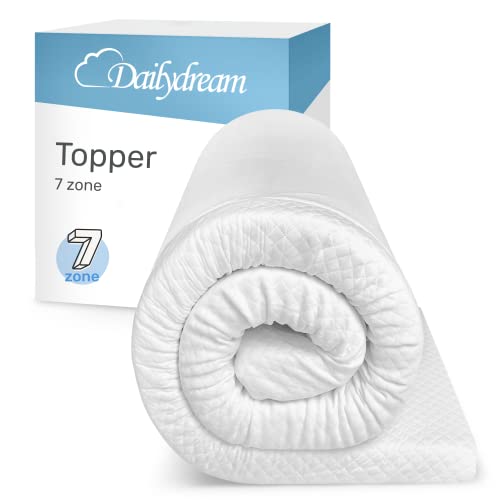 Dailydream Komfortschaum Matratzentopper Model S/M, 180x200x4cm, Edition 7-Zone