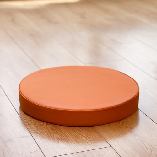 FRALHQFL Runde wasserdichte PU Leder Bodenkissen Verdicken Memory Foam Bodenkissen Durable Abnehmbare Sitzkissen für Yoga Wohnzimmer Balkon Zimmer