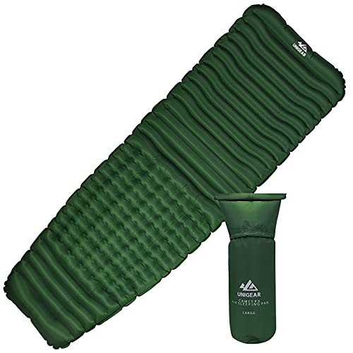 Unigear Campingmatratze, aufblasbar, Camfy P3 R-Wert 2, wasserdichte Matratze, Bequeme Schlafmatte für Camping