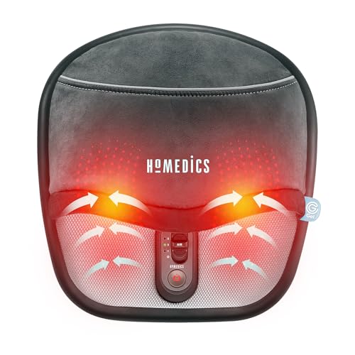 HoMedics GEL - Beheiztes fussmassagegerät - fußwärmer mit Luftkompressionsmassage und Gel-Technologie, Gezieltes Shiatsu-Massagegerät