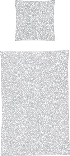 Irisette Bettwäsche Soft-Seersucker Silber Größe 135x200 cm (80x80 cm)