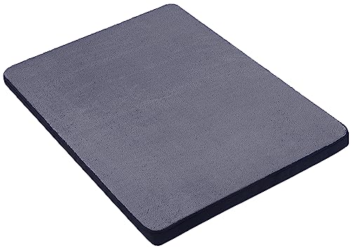 MyBestBuddy Hundekissen Premium orthopädisch mit 3 cm Vollschaum-Kern grau 80x60 cm L, Hundematte mit Stoffbezug, 40°C waschbar, allergikerfreundlich - Hundebett für mittelgroße Hunde, 80 x 60 cm