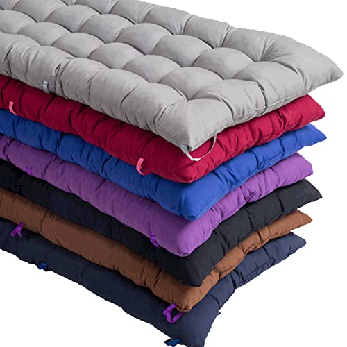 Waigg Kii Dickes Bankkissen, 2- und 3-Sitzer, 8 cm, Gartenbankkissen für den Außenbereich, rechteckig, für Chaiselschaukel, Esszimmer, 80 x 40 cm, Grau