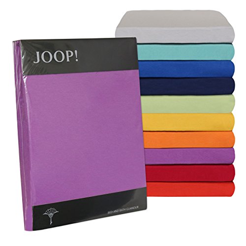 Joop! Basic Mako Jersey Spannbettlaken Baumwolle grau 180x200-200x200 cm