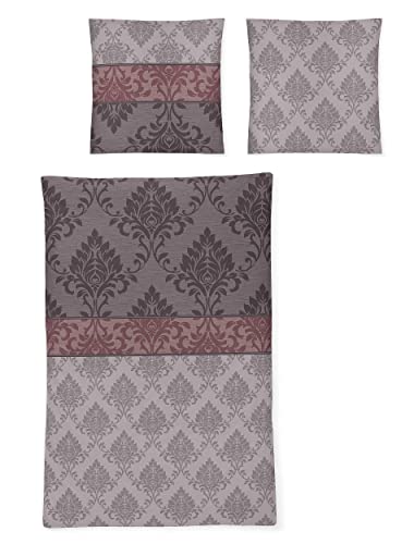 Irisette Soft-Jersey Bettwäsche Set Angel 8432 Beere 155 x 220 cm + 1 x Kissenbezug 80 x 80 cm