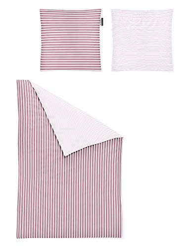Irisette Essential Mako-Satin Bettwäsche Nora rosa, 1 Bettbezug 135 x 200 cm + 1 Kissenbezug 80 x 80 cm