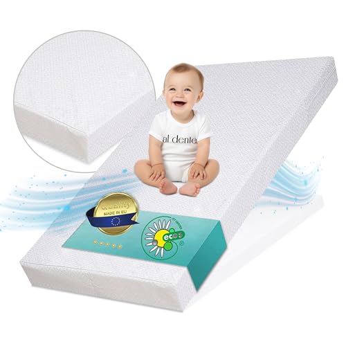 Best For Kids - Matratze Maxi 60x120 Kaltschaummatratze für Kinder | kindermatratze 100% Polycotton Einfach Waschbarer Bezug | kinderrollmatratze | Tragbar Matratze fur Kider | kindermatratze