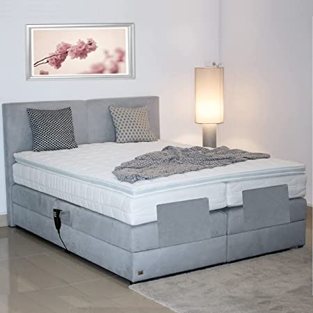PAARA Boxspringbett Montana GM | 10.000 Newton Motorleistung | Antirutsch-Matten | Taschenfederkern Matratze | Kaltschaum Topper | Jedes Bett EIN Unikat - Made in Germany (120 x 220 cm)