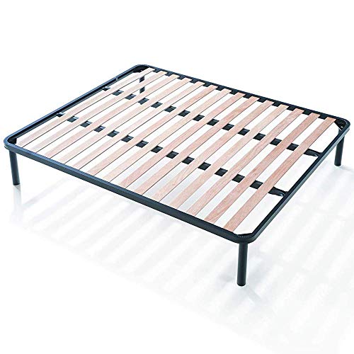 EVERGREENWEB Bett Lattenrost 180x190 Doppelbett Höhe 35 cm Orthopädisches Extra Komfort Leisten Holz mit 4 Abnehmbar Füße Verstärkte Rahmen aus Stahl Bettgestell geeignet für alle Betten & Matratzen