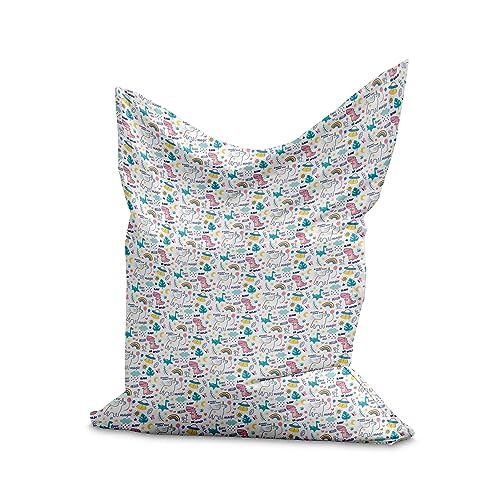 DreamRoots Sitzsack Kinder - Bodenmatratze Kinderzimmer 95x135 cm - Sitzsack Kinderzimmer Samt Stoff - Bodenkissen Kinderzimmer - Sitzsack Klein für kinder mit füllung - Kuschelecke Kinderzimmer