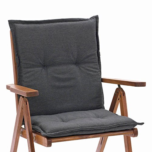 Auflagen für Sessel Niederlehner Mittellehner 105 x 49 x 6 cm in uni anthrazit Rio 50318-701 ohne Sessel (1)