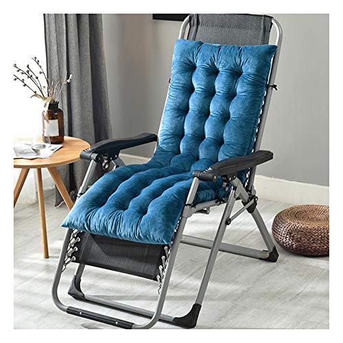 HotYou Dick Auflage für Liegestuhl, Liege-Stuhl Polster-Auflage mit Schaumflockenfüllung für Gartenstuhl und Gartenliege,Blau,130 * 50 * 10 cm
