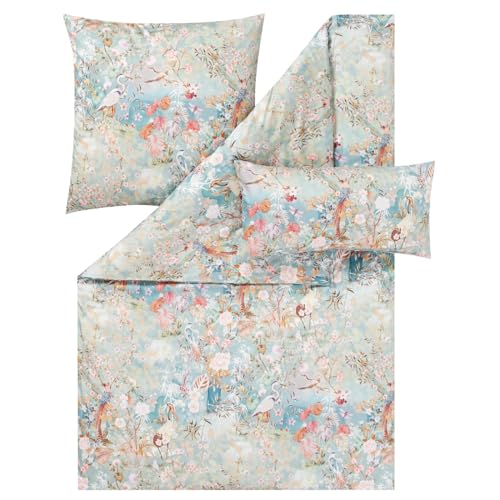 ESTELLA Mako-Satin Bettwäsche Anthea Multicolor 1 Bettbezug 155 x 220 cm + je 1 Kissenbezug 80 x 80 cm + 40 x 80 cm