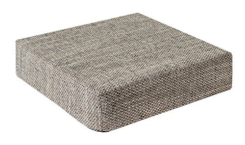 Trend Kissen Sitzblock Bodenkissen Stuhlkissen Sitzerhöhung orthopädisch mit Reißverschluss und Stoffbezug 40x40x10 cm Hellgrau