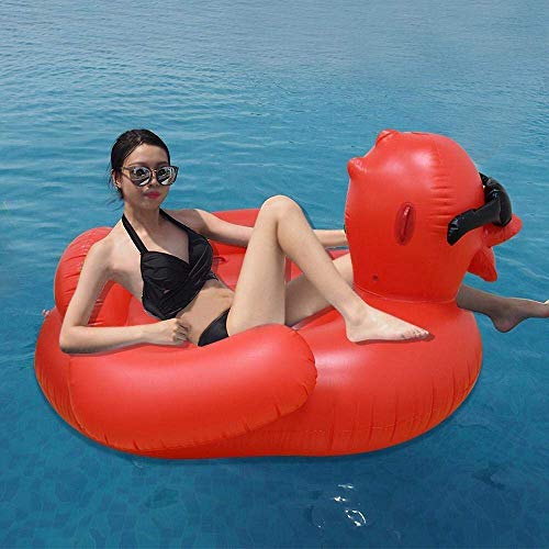 Schwimmreifen Luftbetten 2019 Sommer Neue Große rote Ente Schwimmbett Aufblasbare Spielzeug Erwachsene Große Schwimmringe Floating Row 190x190x100cm