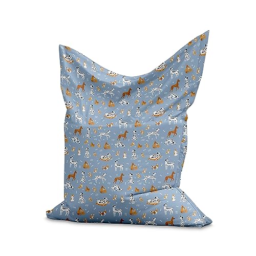 DreamRoots Sitzsack Kinder - Bodenmatratze Kinderzimmer 95x135 cm - Sitzsack Kinderzimmer Samt Stoff - Bodenkissen Kinderzimmer - Sitzsack Klein für Kinder mit füllung - Kuschelecke Kinderzimmer