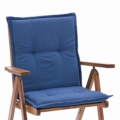 Auflagen für Sessel Niederlehner Mittellehner 105 x 49 x 6 cm in blau Rio 50318-110 ohne Sessel (1)