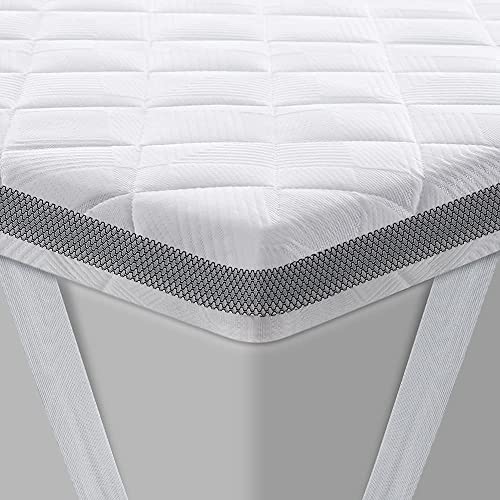 BedStory Topper 80x200cm H5/H6 aus 7,5cm Höhe stüzender Kaltschaumkern, atmungsaktive 3D-Netz Bezug, Bequeme Matratzentopper für Boxspringbett und unbequemem Betten Schlafsofa