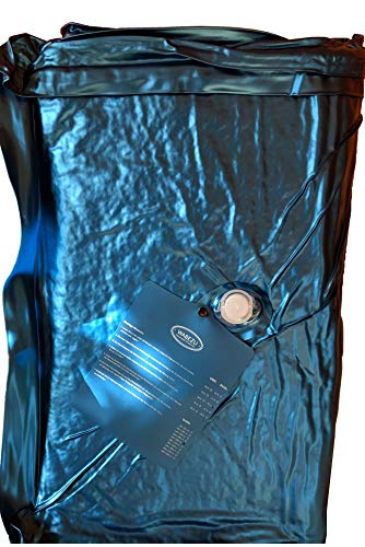 WABEZU Einzelner Dual Wasserkern Vinyl Wasserbettmatratze 90x200 cm blau für 180x200 cm Softside Wasserbett (F4 90% Beruhigung)