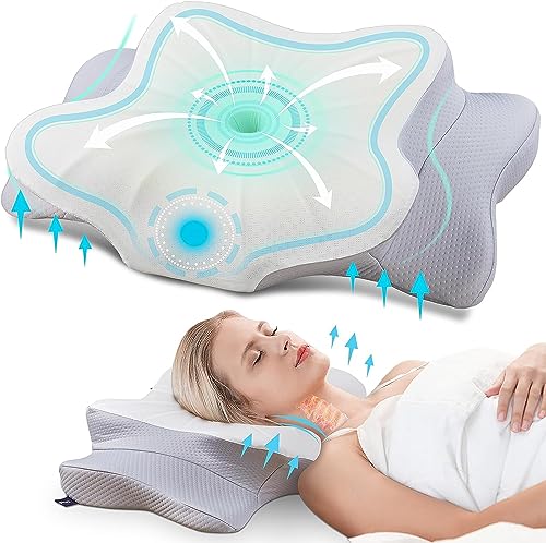 DONAMA Memory Foam Kissen Kopfkissen Nackenkissen ergonomisches Seitenschläferkissen für Seiten, Rücken & Bauchschläfer