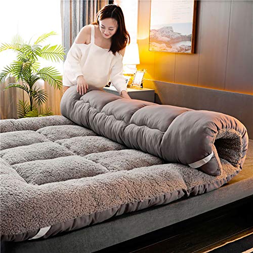GYNFJK Doppelte Einstöckige Matratze Japanisch, Lammwolle-Matratze, Klappmatratze Für Studentenwohnheime, Futon-Matratze, Natürliche Tatami-Faltbettwäsche,180x220cm(71x87in)